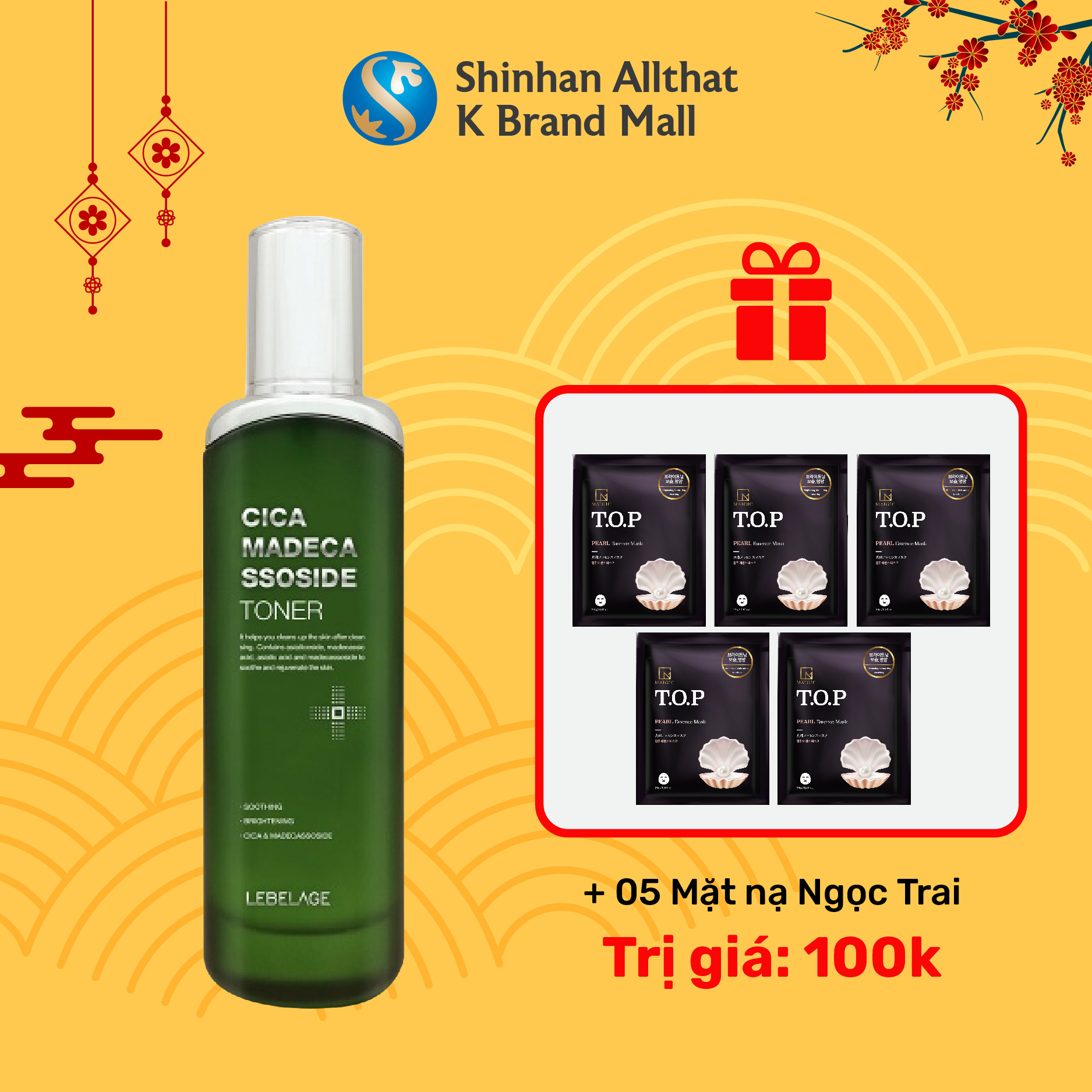 Nước Cân Bằng Da Rau Má Làm Dịu, Hỗ Trọ Giảm Mụn Căng Bóng Da Lebelage Cica Madecassoside Toner 120ml