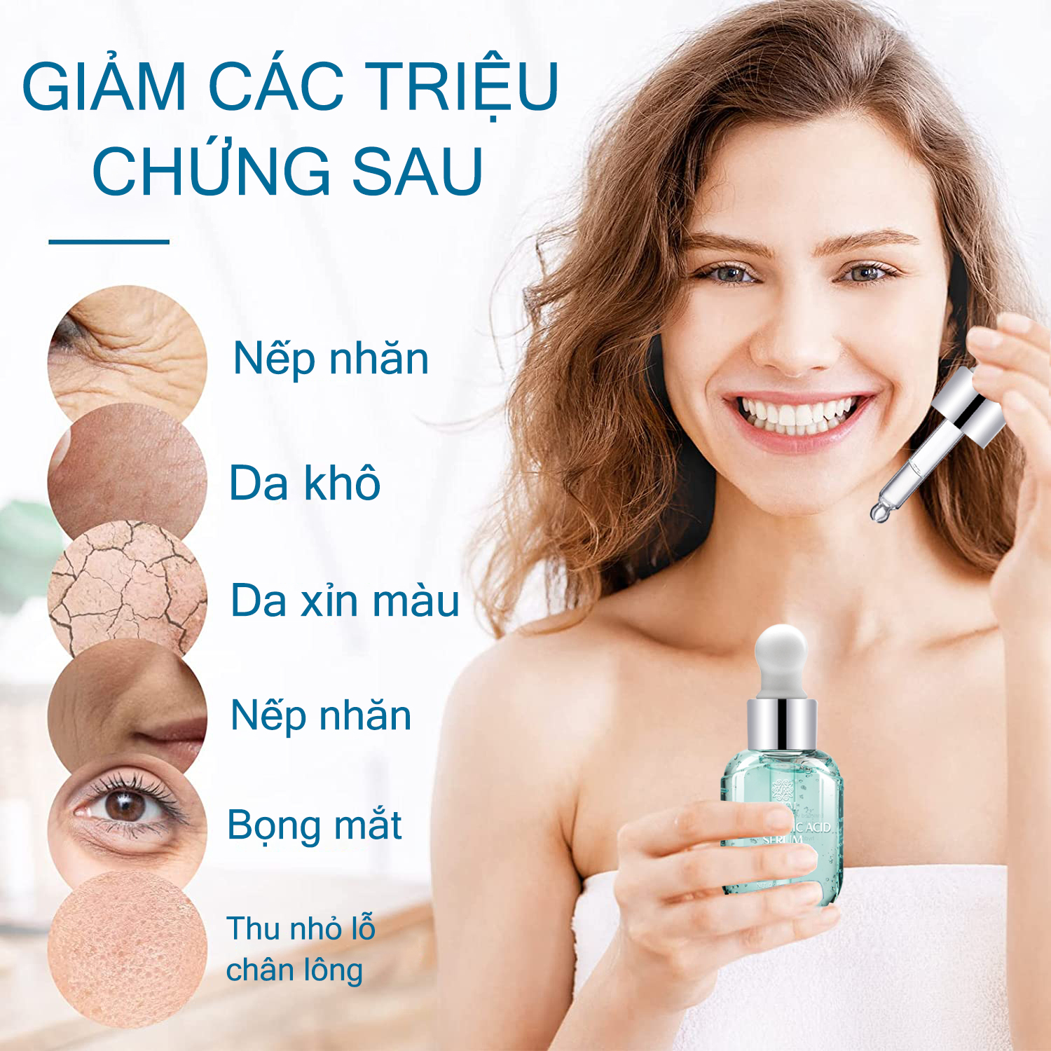 BSKM Tinh Chất Vitamin C 28Ml + Tinh Chất Axit Hyaluronic 28Ml Dưỡng Ẩm Làm Trắng Giảm Nhăn Chống Lão Hóa Da Mặt Bộ Tinh Chất