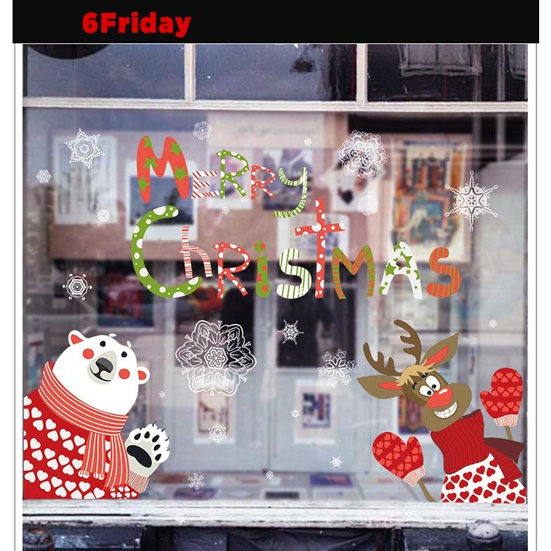 Decal trang trí noel gấu tuyết size lớn