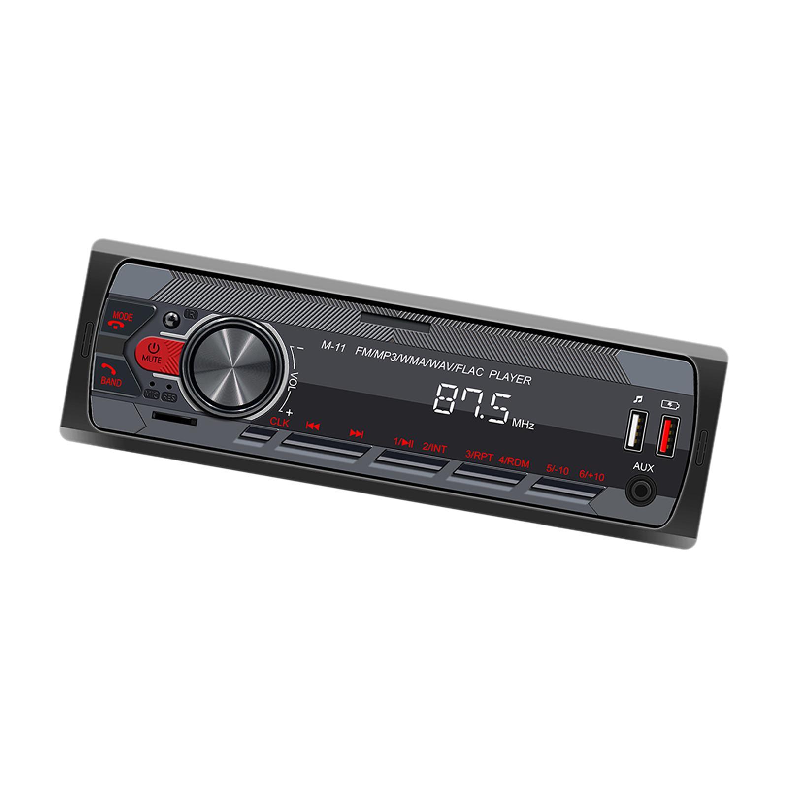 Bluetooth Car Stereo Audio, Audio Systems Subwoofer Output Shockproof Wireless Remote Control Bluetooth Audio Multimedia AM/FM Radio Receiver
