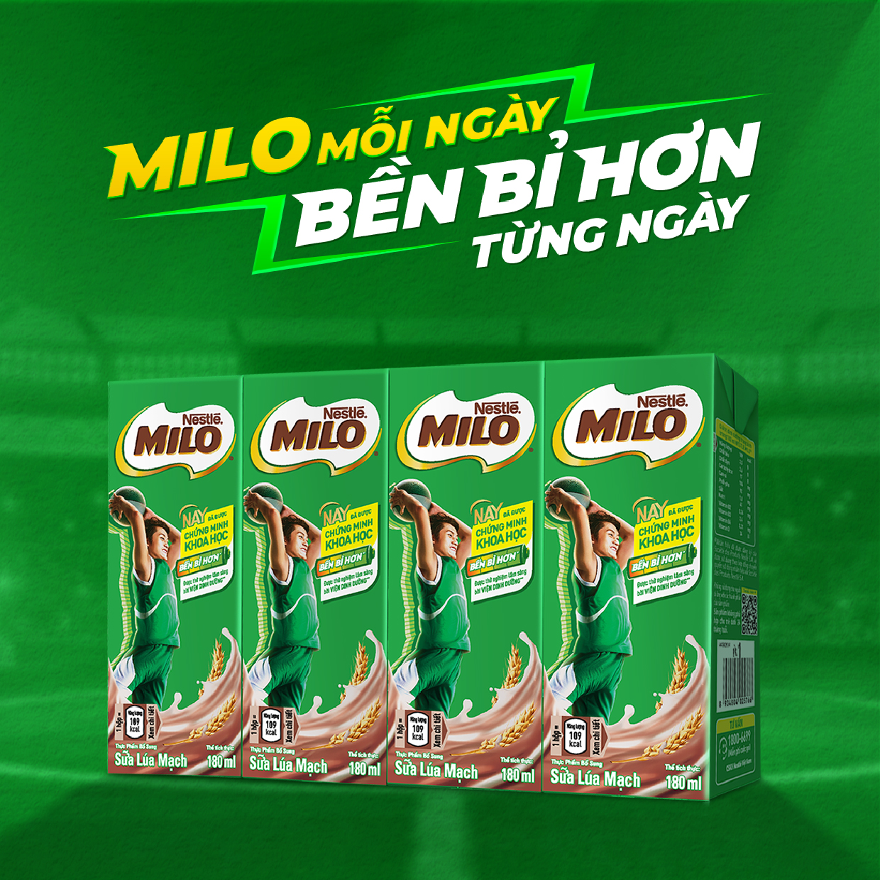 Thùng 48 Hộp Sữa Nestlé MILO Nước (180ml / Hộp)