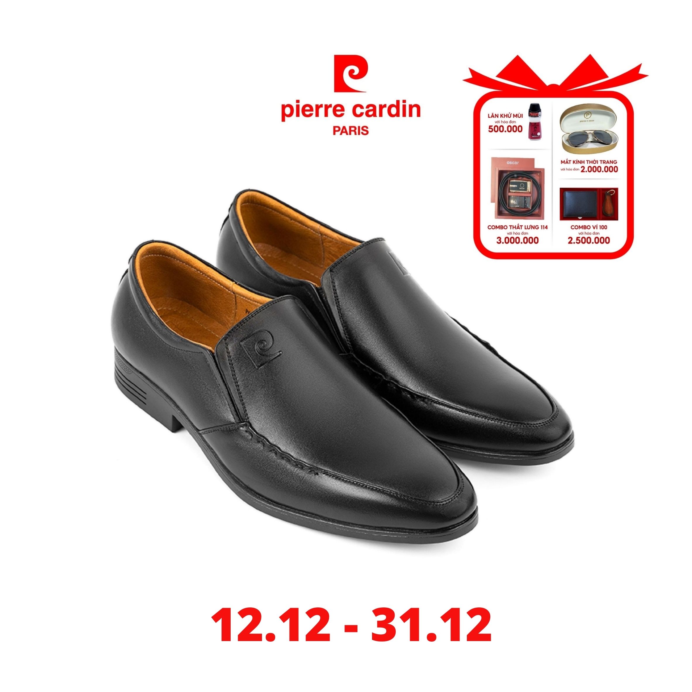 Giày da nam Pierre Cardin PCMFWL 704 - màu đen