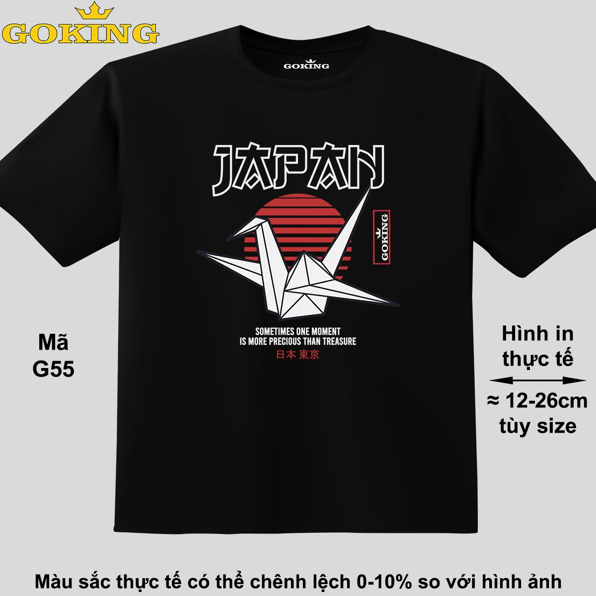 JAPAN, mã G55. Áo thun hàng hiệu GOKING siêu đẹp cho cả gia đình, công nghệ in Nhật Bản sắc nét 4K. Form unisex cho nam nữ, trẻ em, bé trai gái. Quà tặng ý nghĩa cho bố mẹ, con cái, bạn bè, doanh nghiệp, hội nhóm