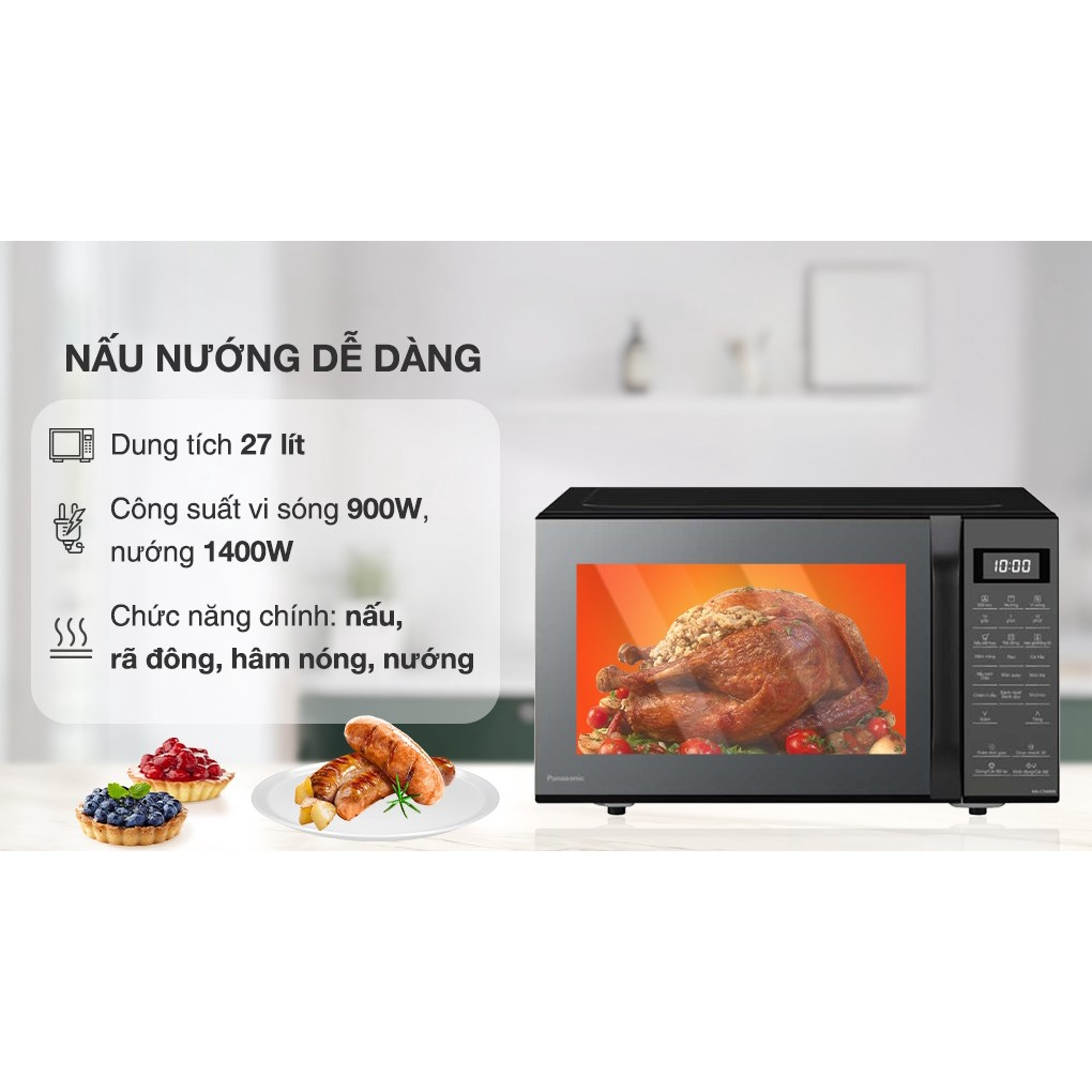 Lò Vi Sóng Có Nướng Panasonic NN-CT66MBYUE - Hàng Chính Hãng