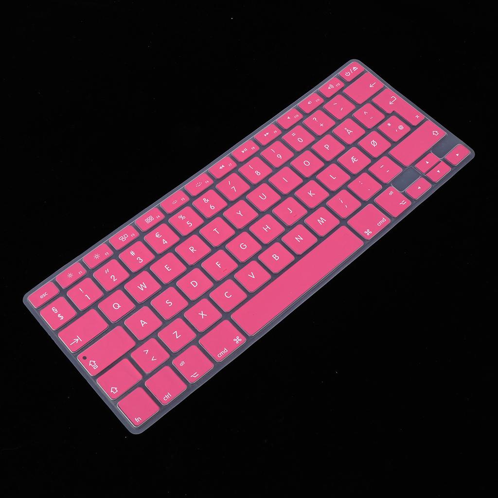 Thin Silicone Keyboard Protector Cover Skin Danish Phonetic for 13.3 inch 15pro Macbook, Soft Touch and Easy to Clean
