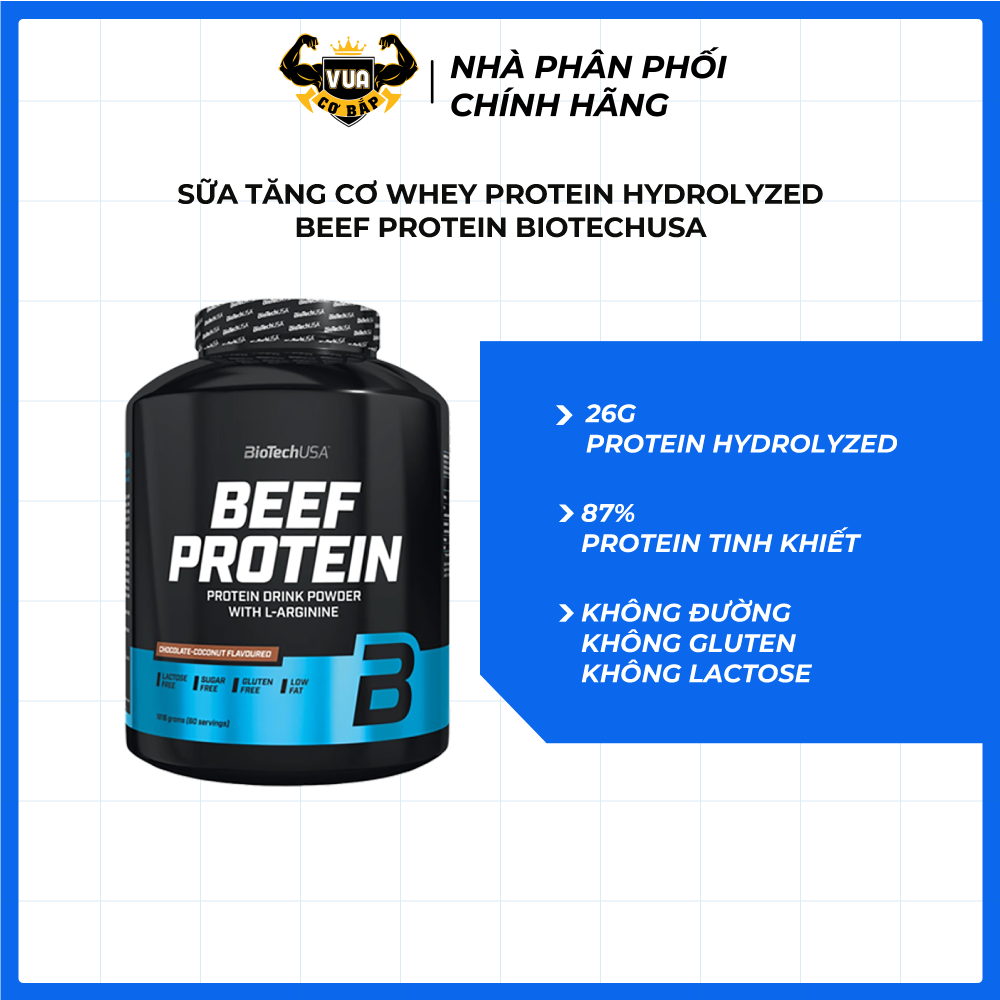 Sữa Tăng Cơ Whey Protein Hydrolyzed – Beef Protein BiotechUSA