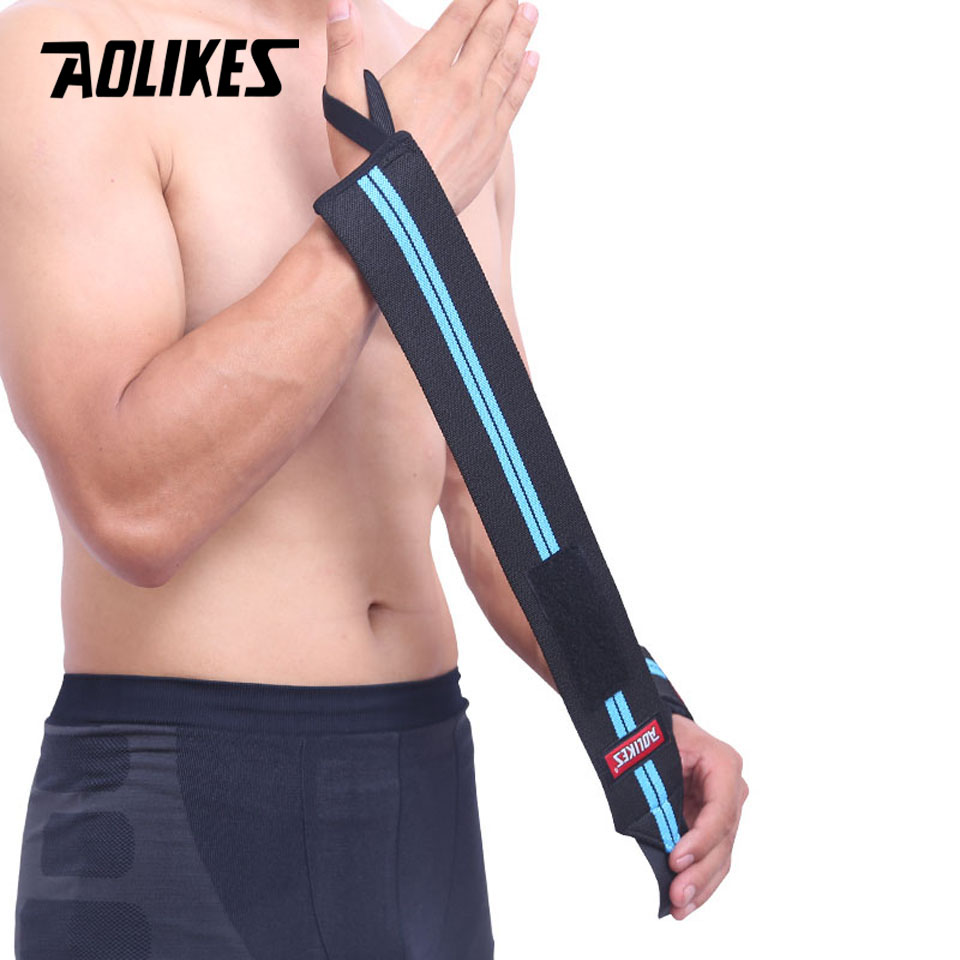 Đai Quấn Bảo Vệ Cổ Tay Tập Gym, Cử Tạ, Thể Hình Đàn Hồi Cao Cấp Sport Wrist Protector AOLIKES YE-1538 - Hàng Chính Hãng