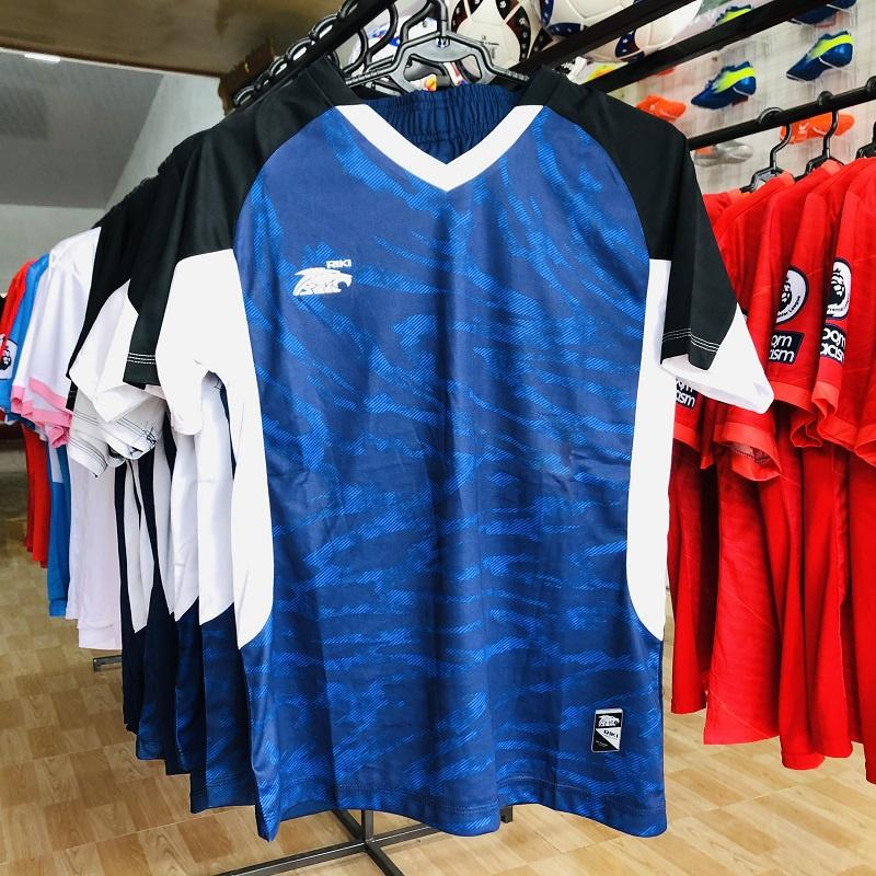 Bộ quần áo đá banh thể thao bóng đá không logo cao cấp chất vải gai lạnh mẫu áo thể thao Riki