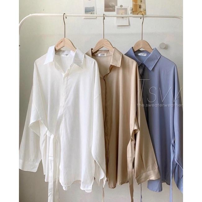 ÁO SƠ MI CỘT NƠ EO