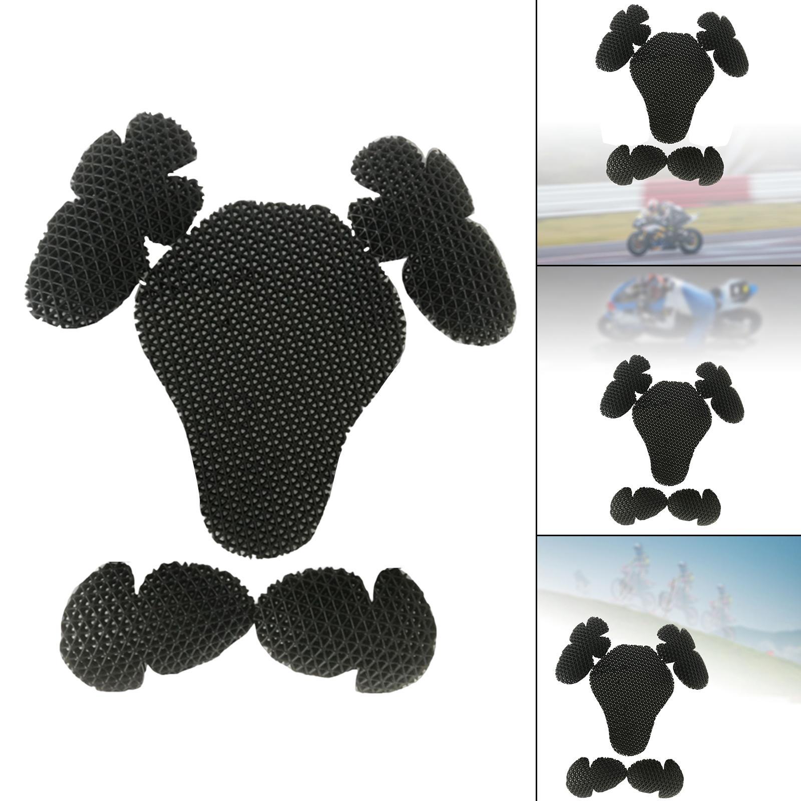 5 Pieces Protector Accs Knee Back Pads Motorcycle Protective Gear Adult