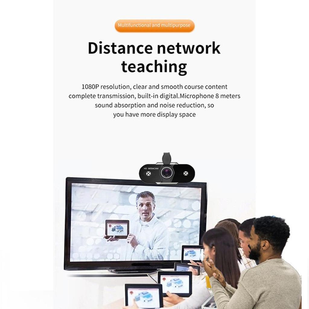 2X USB HD Webcam Web Cam Camera for PC Laptop Desktop Computer 1080P with Cover