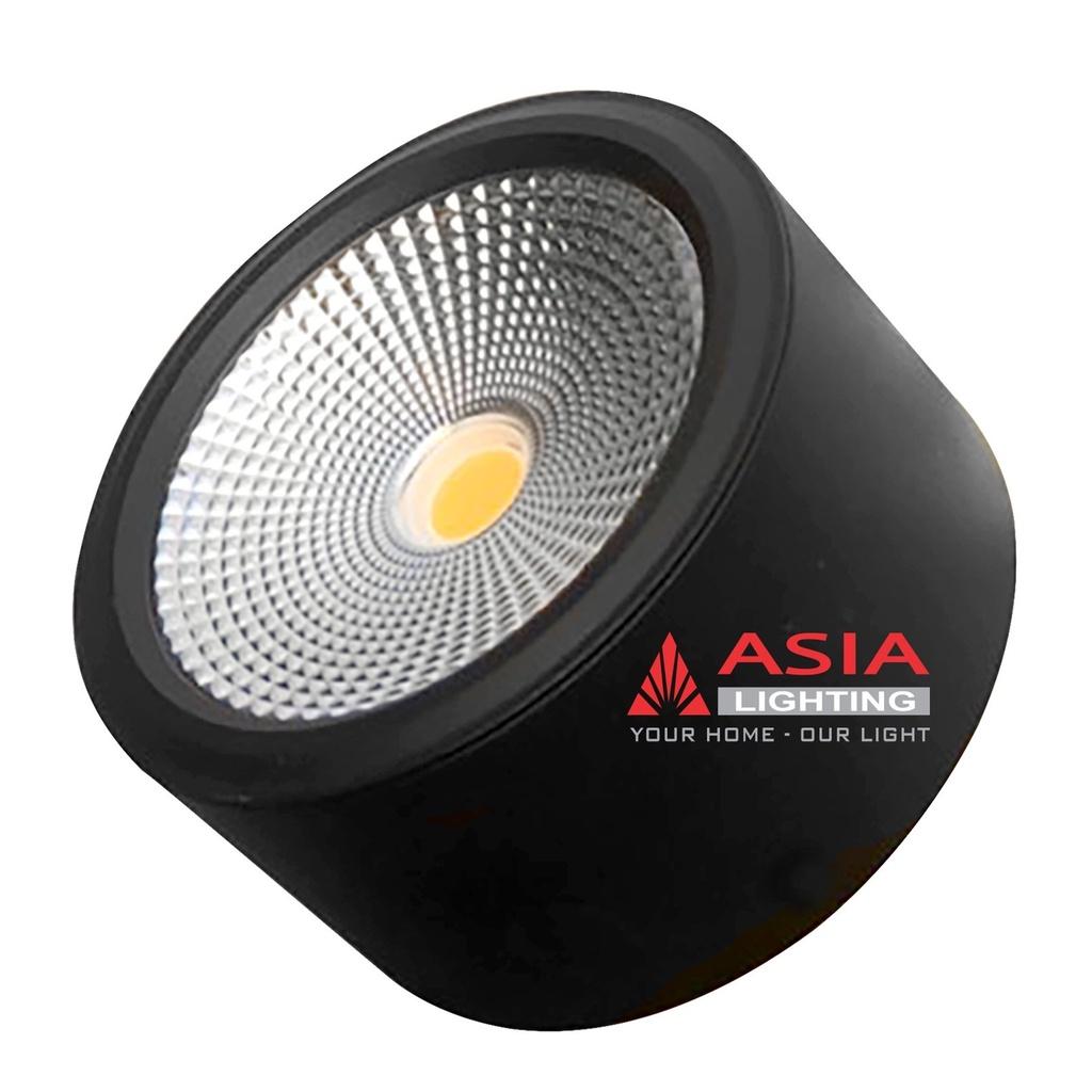 Đèn trần nổi tròn vỏ đen, trắng thân ngắn 10W ( Đèn ống bơ)_Asia lighting_Hàng chính hãng
