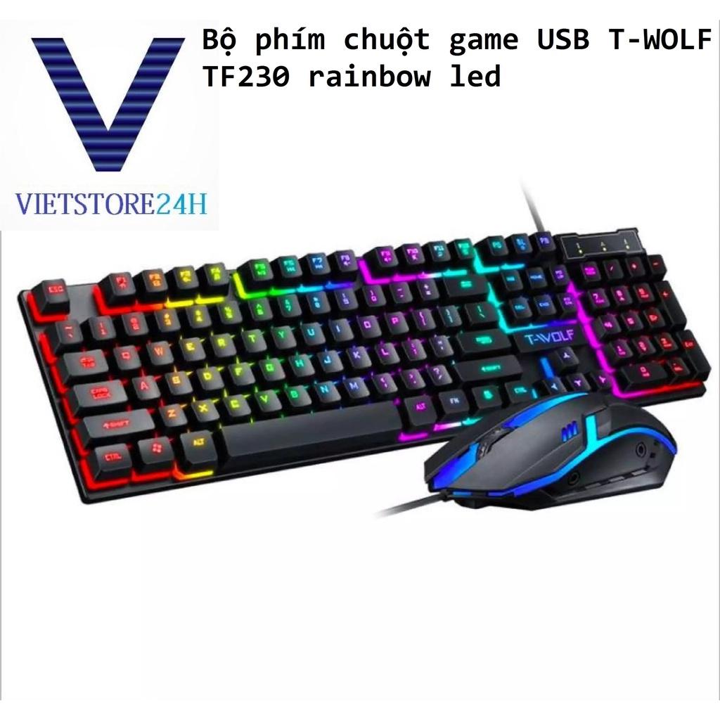 Bộ phím chuột game usb T-WOLF TF230 LED