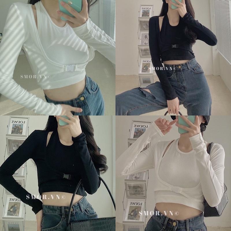 Áo croptop dài tay FINA