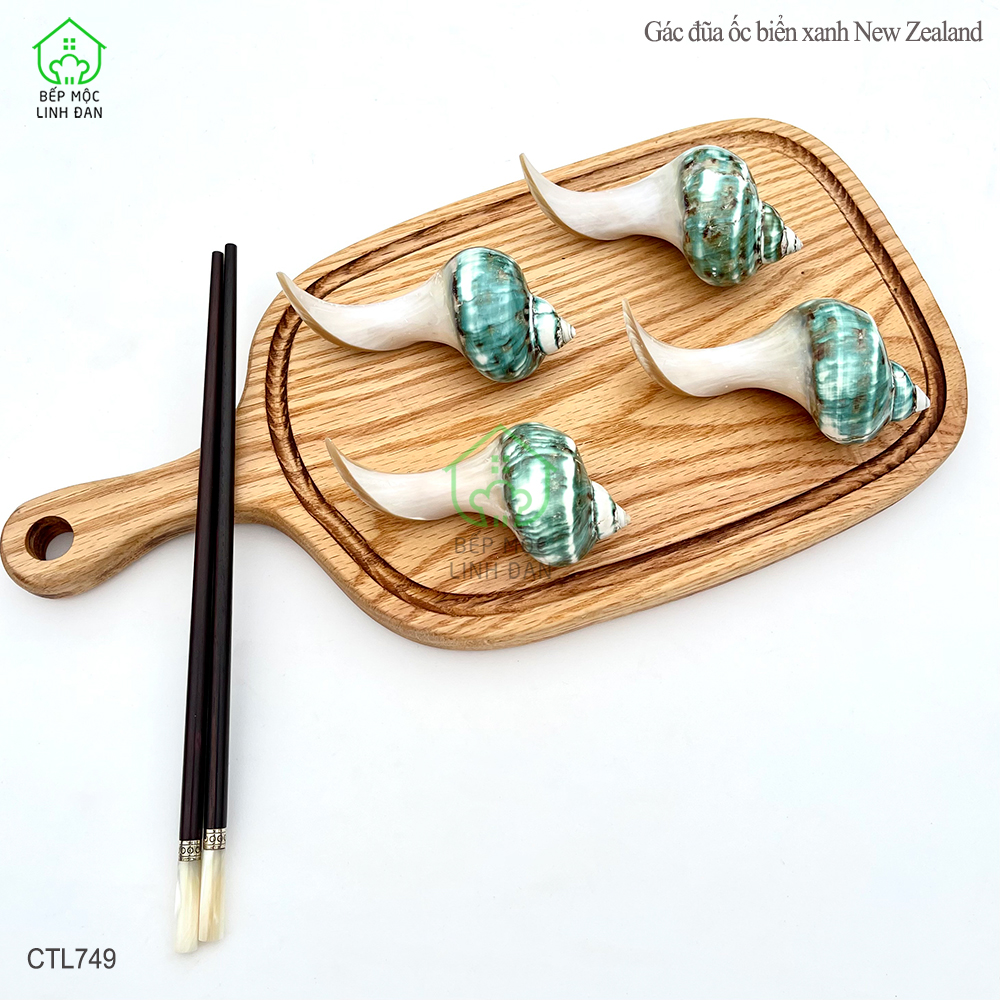 Gác Đũa Ốc Biển Xanh NewZealand Cao Cấp - Nguyên Khối Độc Đáo (01 Chiếc) CTL749