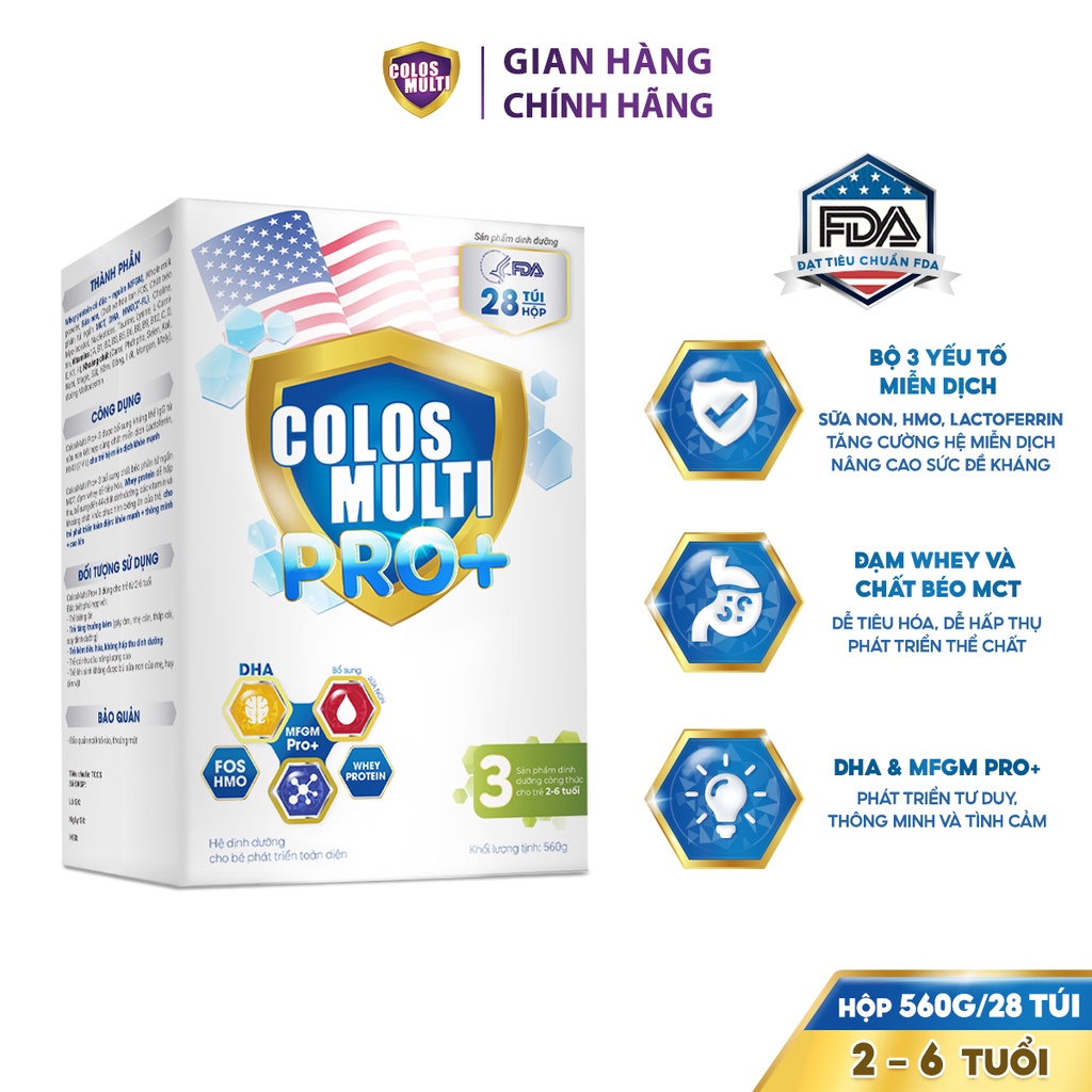 [Combo tiết kiệm] 1 hộp sữa non Colosmulti Pedia + 1 hộp sữa bột Pro+ 3 + 1 hộp Siro Mummum