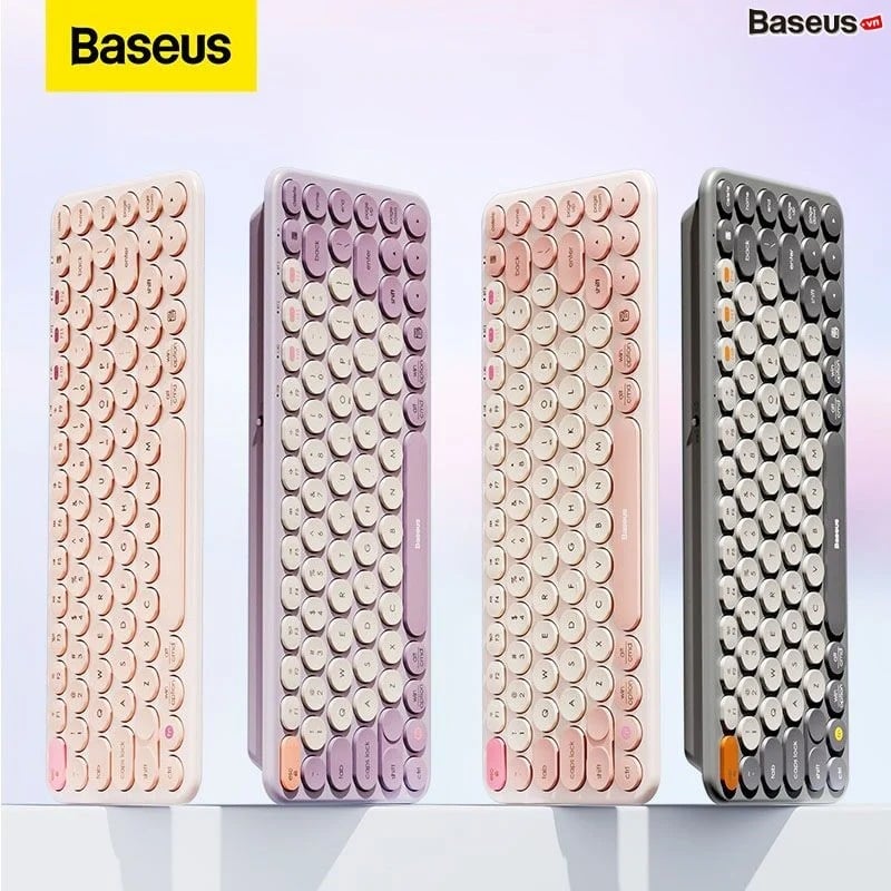 Bàn phím không dây Baseus K01A Wireless Tri-Mode Keyboard B00955503413-00- Hàng chính hãng