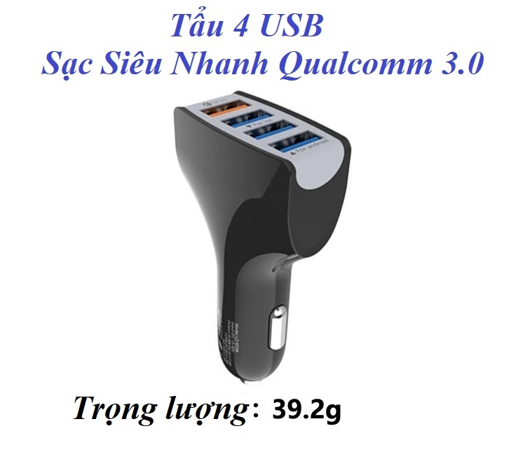 Tẩu sạc nhanh 4 USB Qualcomm Quick Charge 3.0 