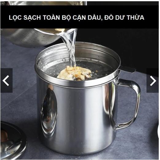 Bình Lọc Dầu Ăn INOX 304