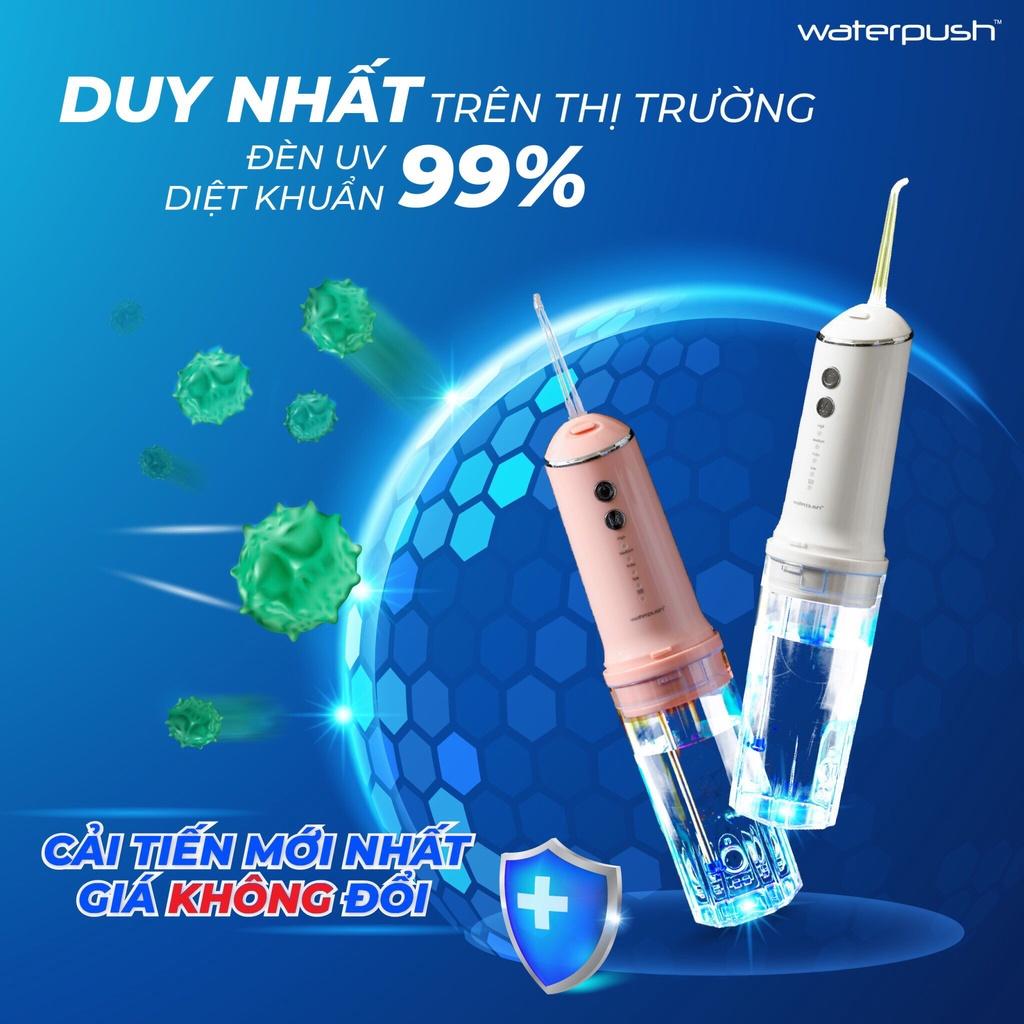 [Đèn UV Diệt Khuẩn 99%]Máy Tăm Nước Du Lịch WaterPush - Gập gọn - Bảo hành Online 1 đổi 1 trong 12 tháng