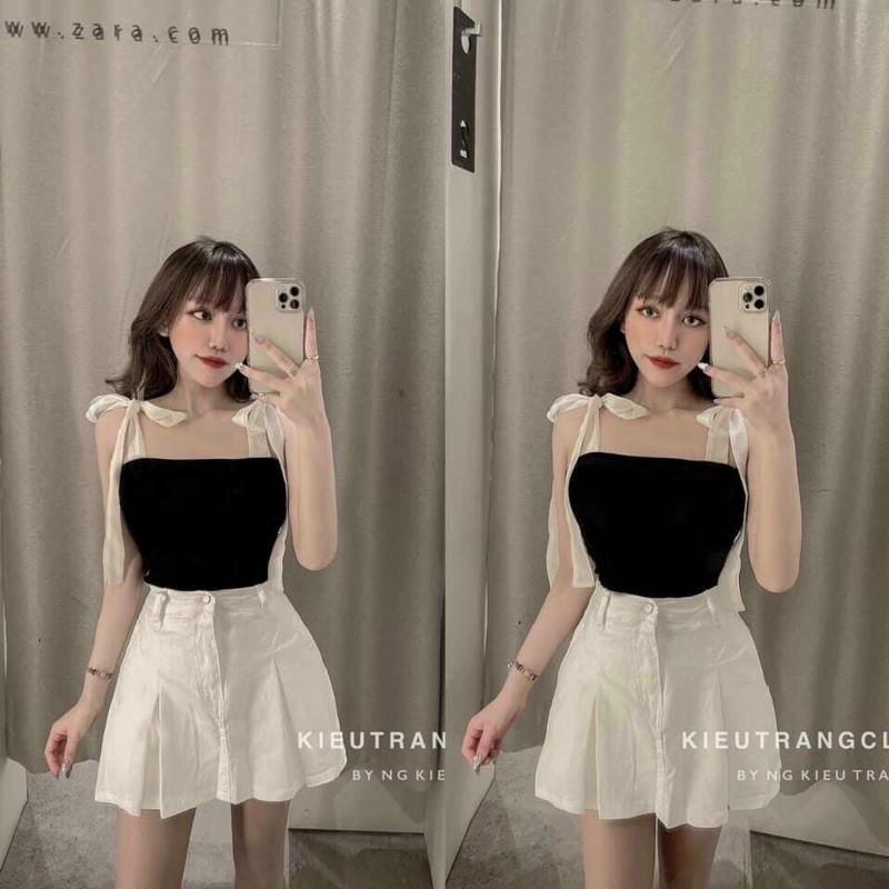 áo croptop cột nơ vai P5085