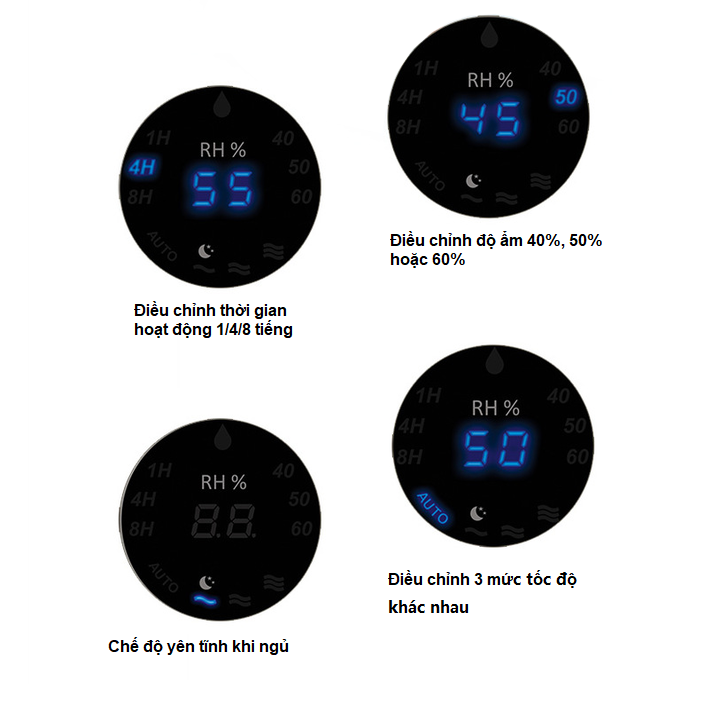 Máy tạo độ ẩm cao cấp thương hiệu Philips HU4813/00 - Màn hình LCD, điều chỉnh thông minh - HÀNG NHẬP KHẨU