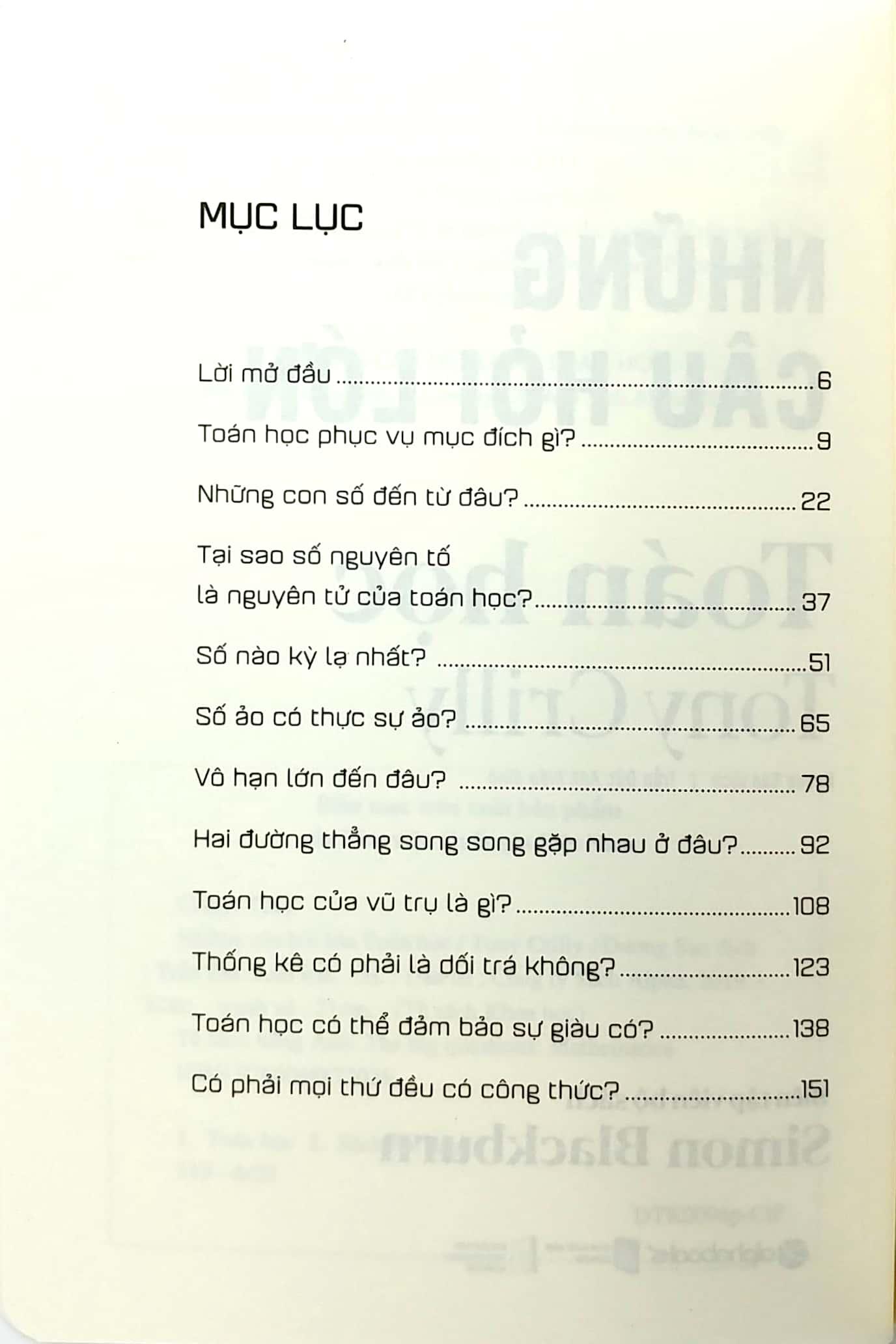 Những Câu Hỏi Lớn - Toán Học
