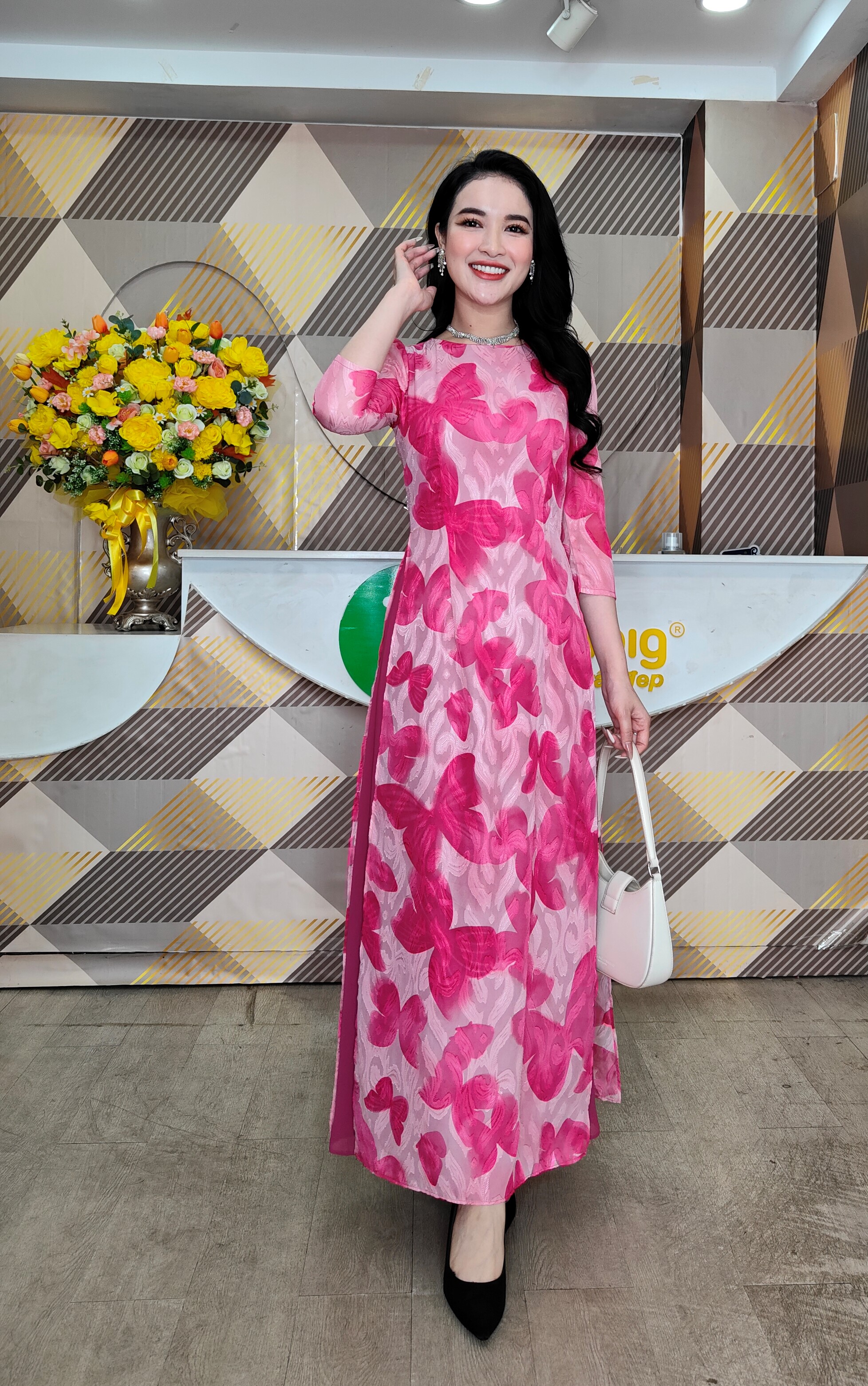 Đầm giả áo dài - Y1583 - Thương hiệu Zonbig