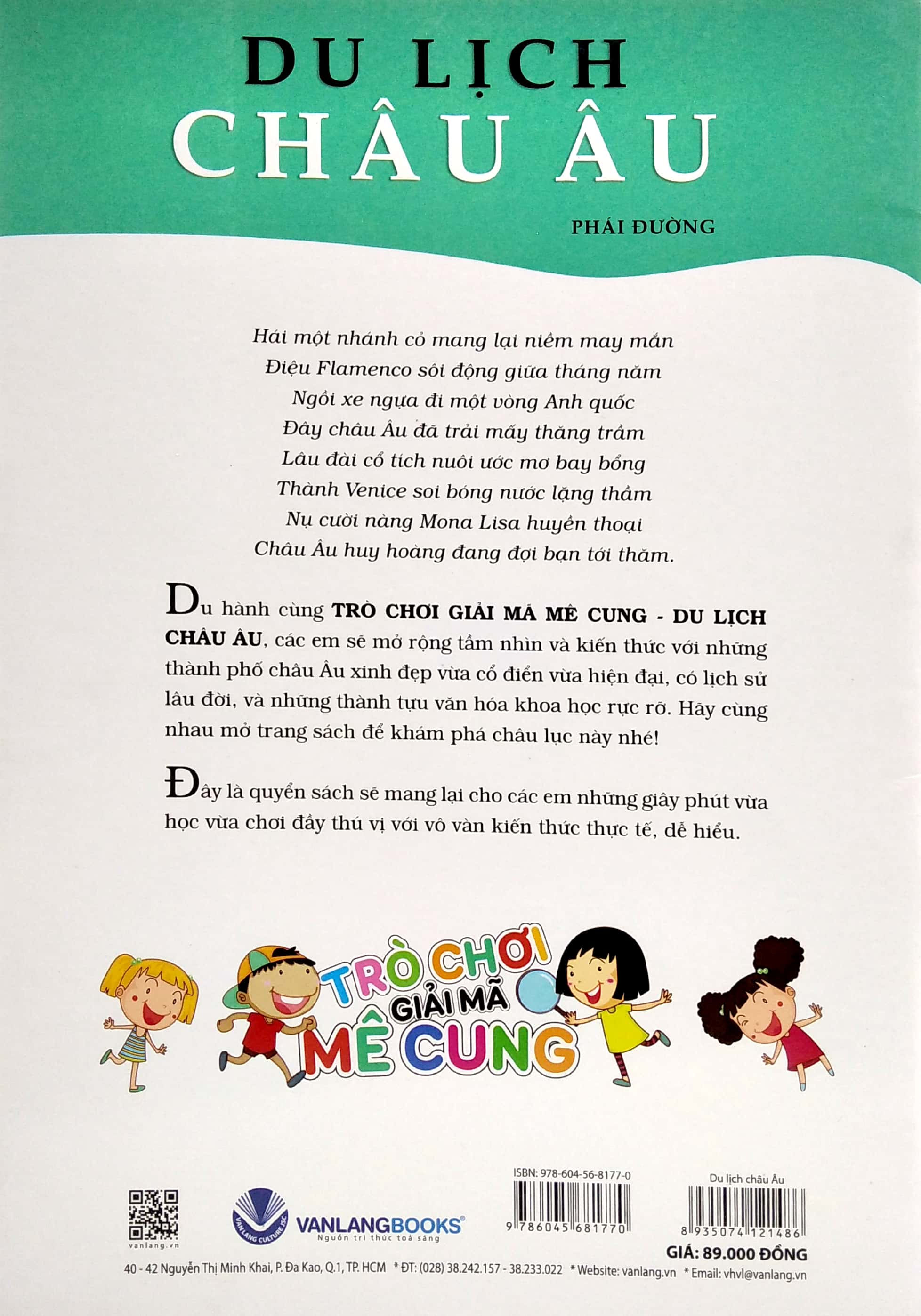 Trò Chơi Giải Mã Mê Cung - Du Lịch Châu Âu - Phái Đường - Vanlangbooks