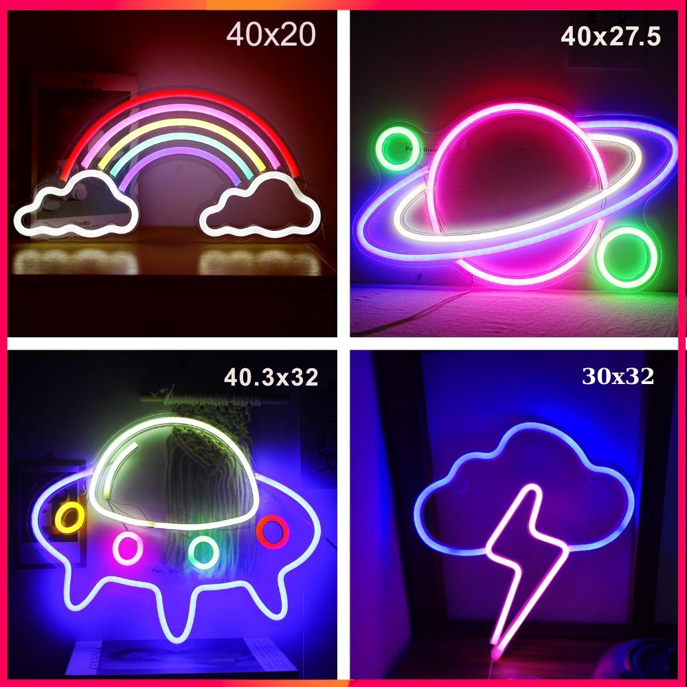 Đèn led NEON ,trang trí phòng ngủ dùng USB nhiều kiểu dáng decor phòng ngủ, đồ trang trí phòng ngủ