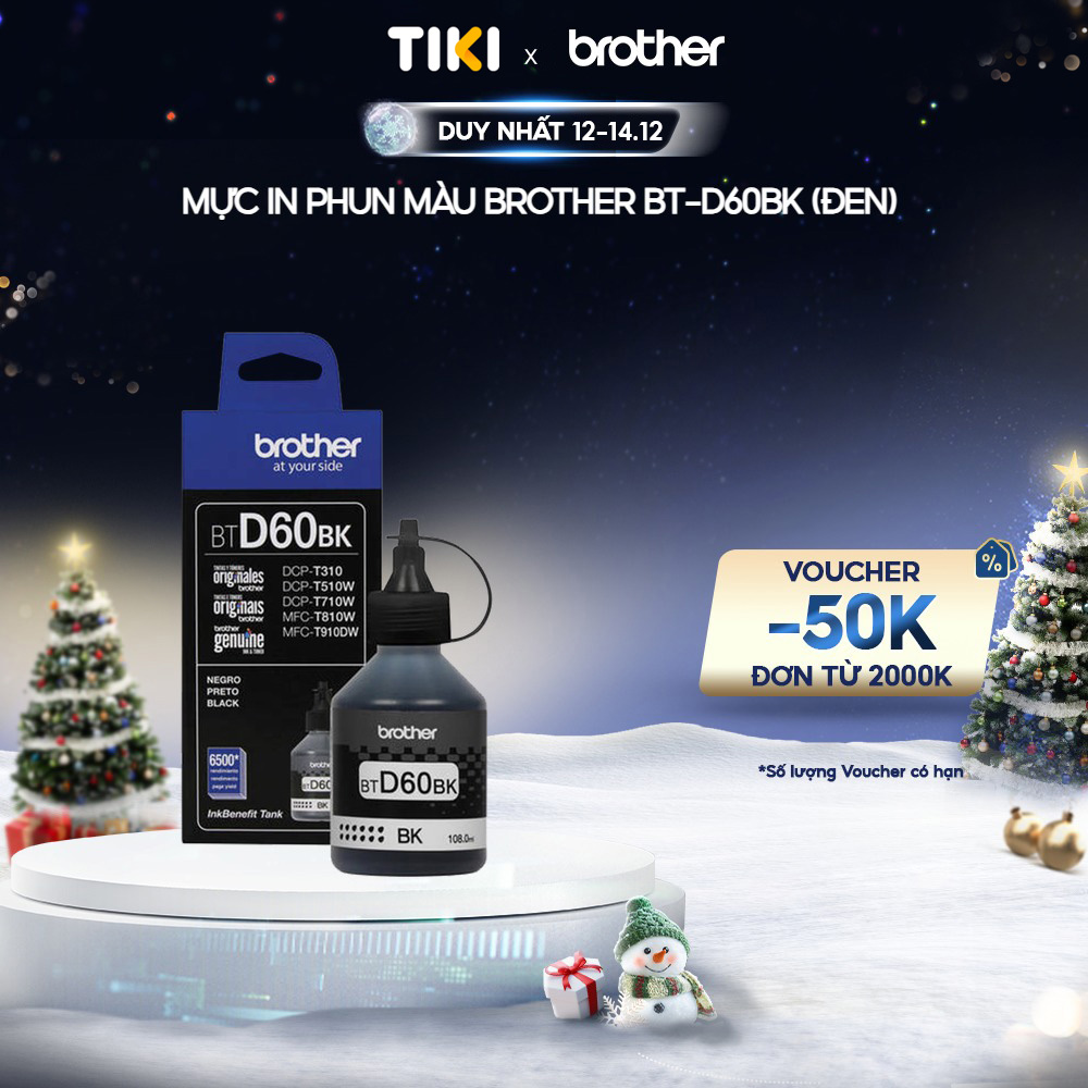 Mực In Brother Btd60Bk - Hàng Chính Hãng