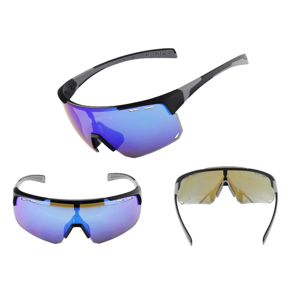Kính đi xe đạp với 3 thấu kính dự phòng Kính râm thể thao UV400 Kính râm đi xe đạp MTB dành cho nam giới Nữ chạy bộ Lái xe Câu cá
