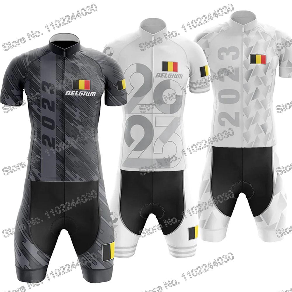 Bỉ 2023 Bộ Quần Áo Đạp Xe Jersey Mùa Hè Đi Xe Đạp Quần Áo Nam Xe Đạp Đường Bộ Áo Sơ Mi Phù Hợp Với Tay Ngắn Xe Đạp Yếm Quần Short Color: 8 Size: XXS