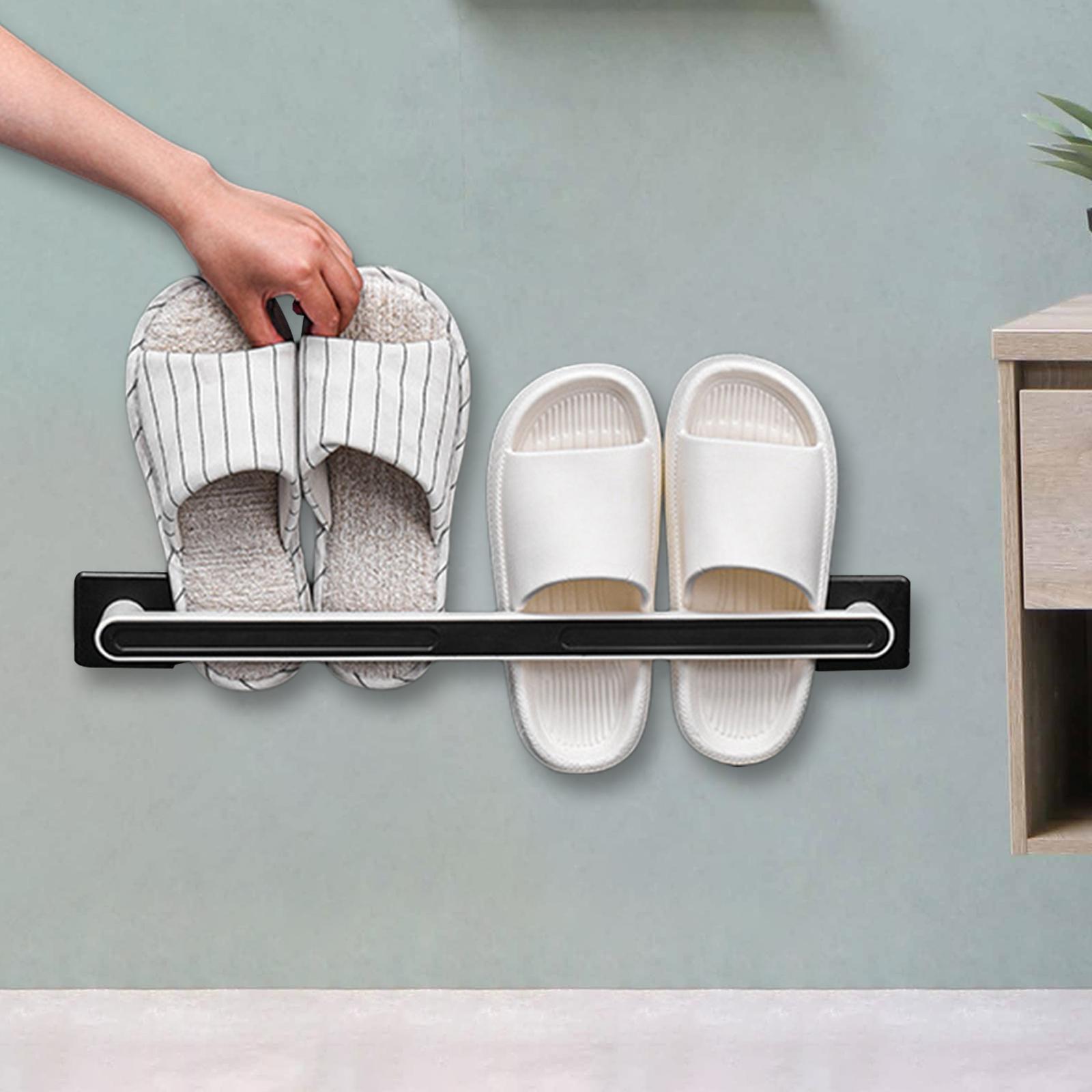 Wall Mounting Towel Bar Hanger Towel Rod Storage Organizer for Bedroom Wall