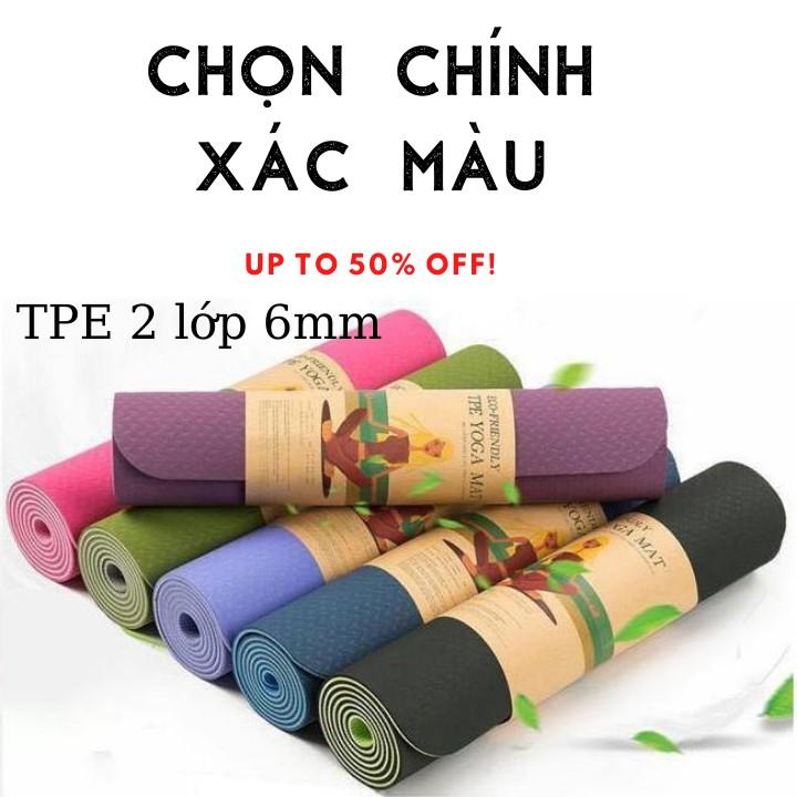 Thảm tập YOGA TPE 2 lớp 6mm