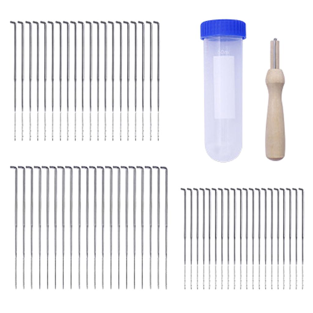 Pack of 60 Pcs Felting Needles Wool Felt Tool Kit with Clear Bottles and Wooden