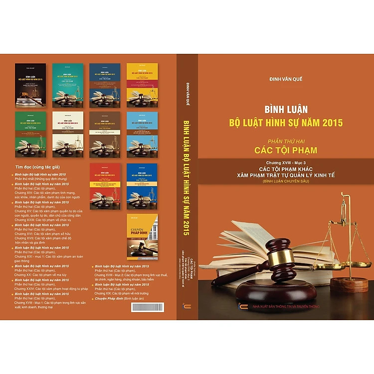 Bình luận Bộ luật Hình sự năm 2015 (Phần thứ hai – Các tội pha.m), Chương XVIII, Mục 3: Các tội phạm khác xâm pha.m trật tự quản lý kinh tế