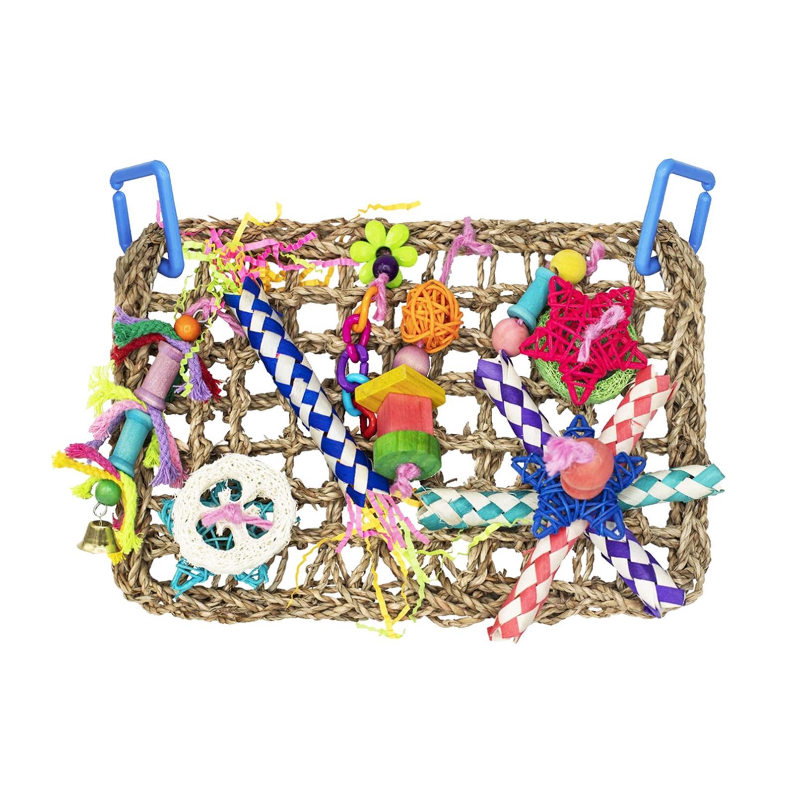 2-3pack Pet Bird Foraging Wall Toy Parrot Chewing Toy Climbing Hammock for
