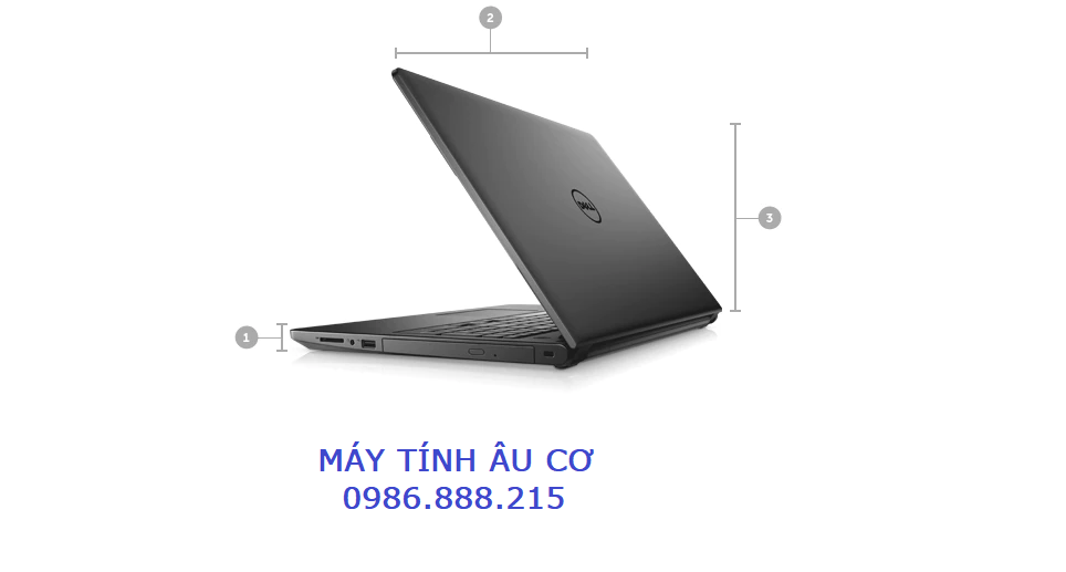 Laptop văn phòng Inspiron 3565 15.6 INCH ( A9-9400 3.20GHZ, SSD 128GB, 4GB, AMD R5,15,6&quot;, W10) ) , Cặp , Chuột Không dây ) - HÀNG CHÍNH HÃNG