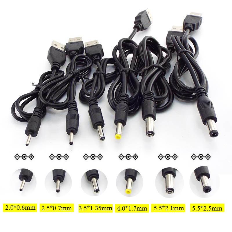 Đầu Chuyển Đổi Cổng USB Sang DC 5V 2.0*0.6mm 2.5*0.7mm 3.5*1.35mm 4.0*1.7mm 5.5*2.1mm 5.5*2.5mm