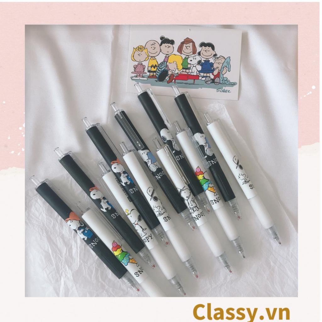 Bút bi Classy Mực Đen/Trắng Ngòi 0.5mm xây dựng phim hoạt hình cún Snoopy xinh tươi tiện tích Cho Văn Phòng PK1649