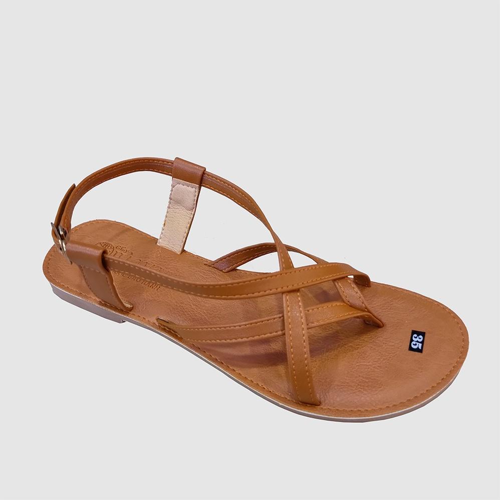 Giày Sandal Nữ Đết Bệt HÀ NAM Quai Dây Mảnh Thời Trang Da Bò cao cấp  DNU2074c