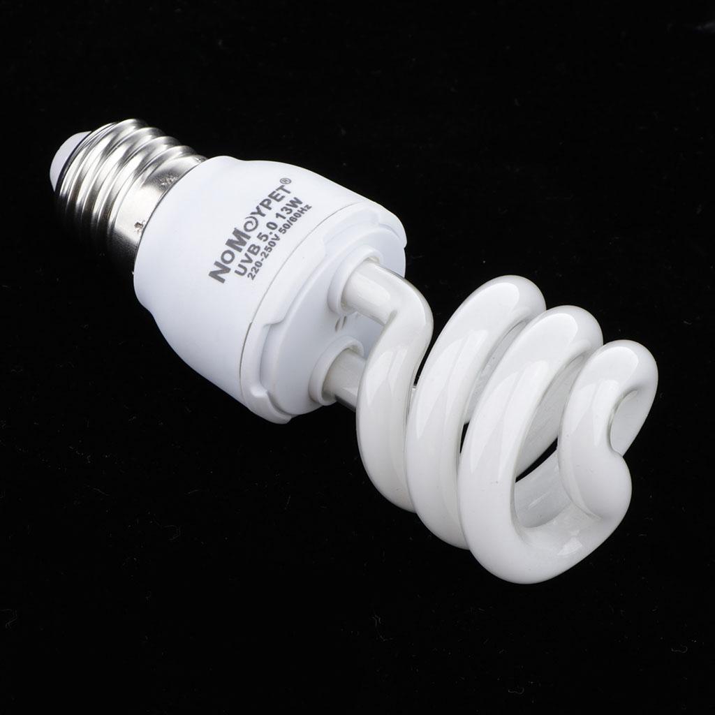 2Pcs UVB Reptile Light Bulb Basking Spot Lamp for Reptile 13W 5.0 Amphibians