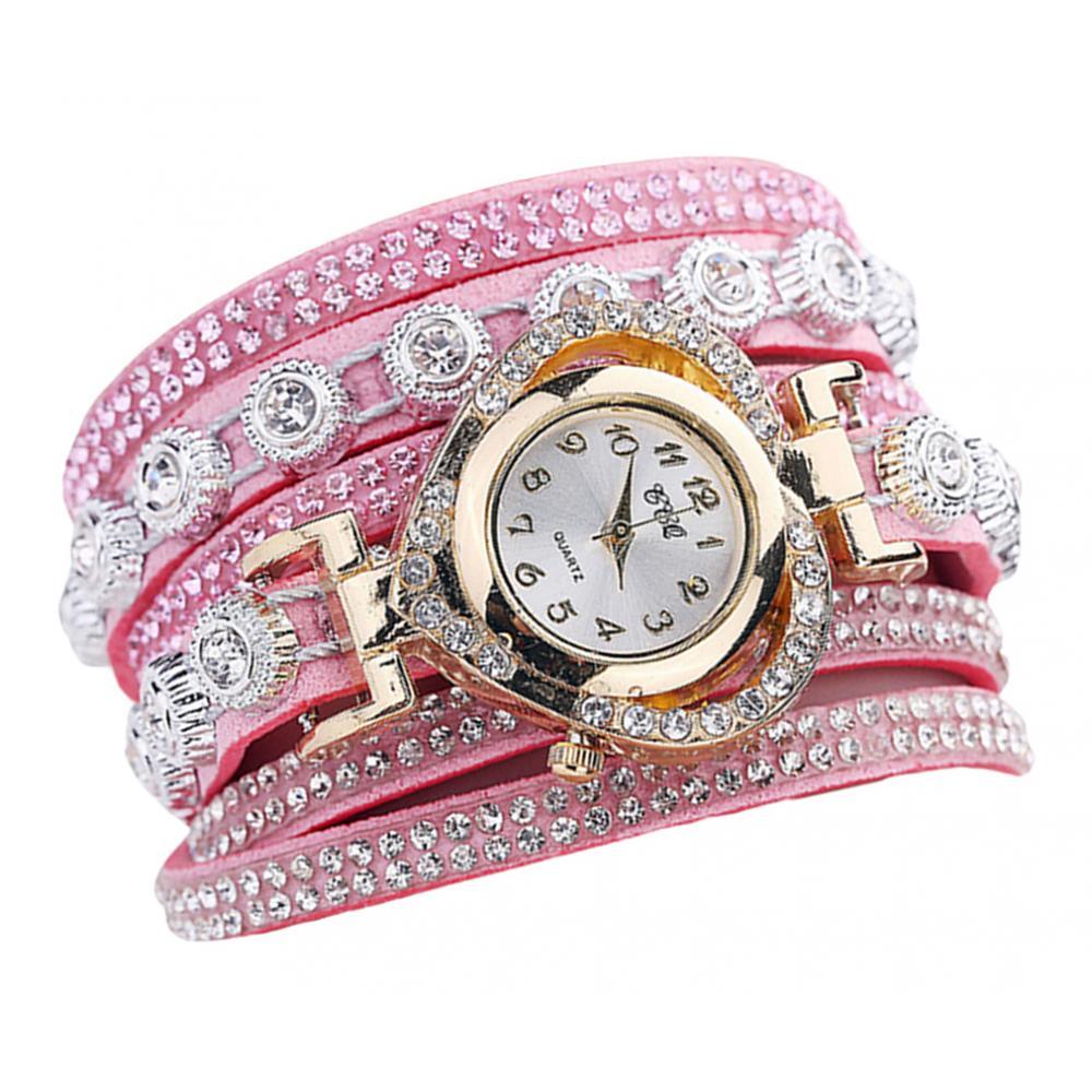 Women Luxury Crystal Bracelet Wristwatch Lady Analog Watch Jewelry