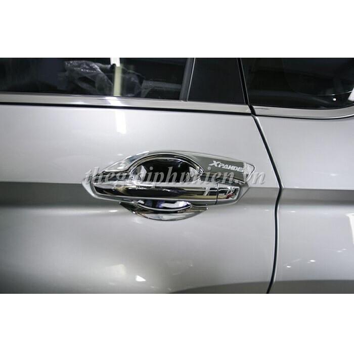 Bộ ốp tay nắm, hõm cửa xe Mitsubishi Xpander mạ Crom