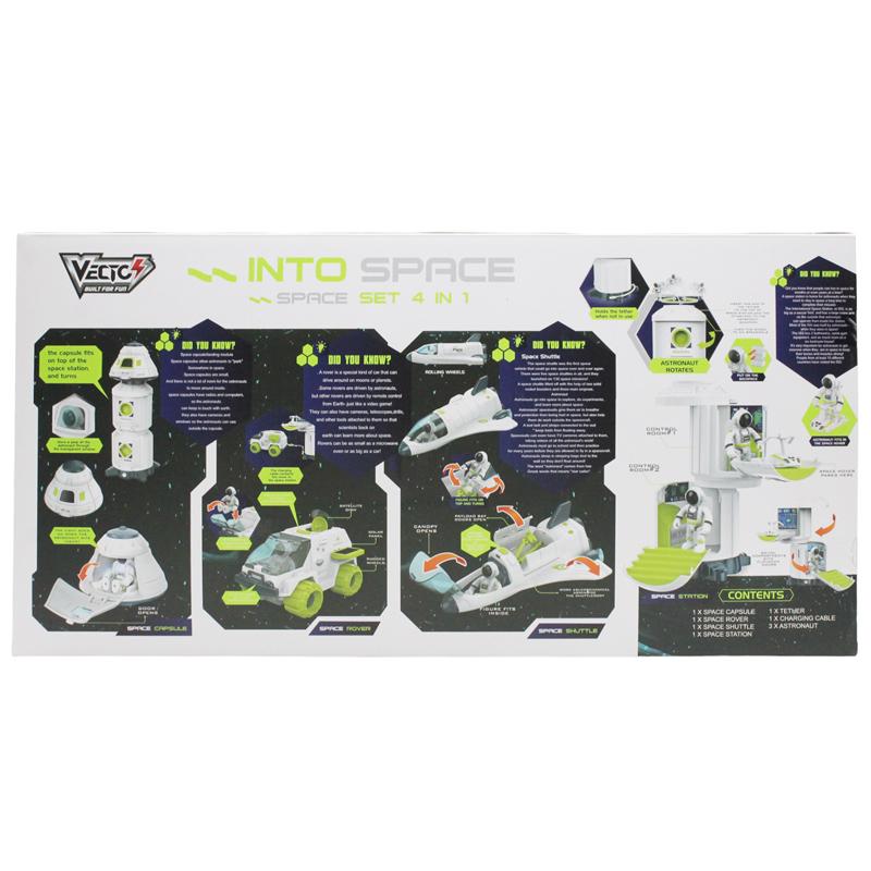 Bộ Đồ Chơi 4 Trong 1 Mô Hình Tàu Không Gian Into Space - Vecto VT80106