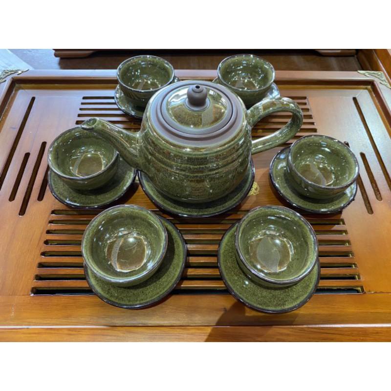 Bộ ấm trà men hoả biến cao cấp