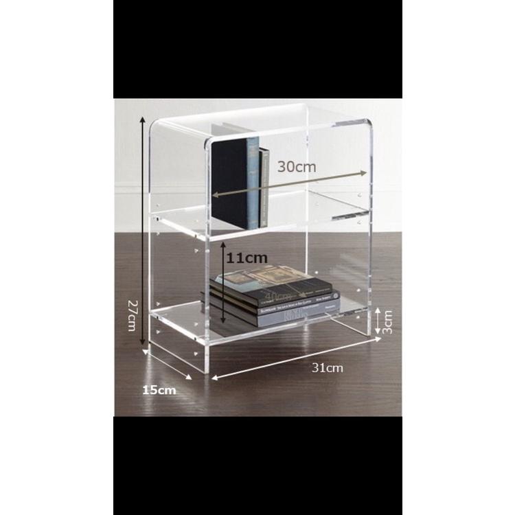 Kệ sách mica - Kệ mica 2 tầng để sách