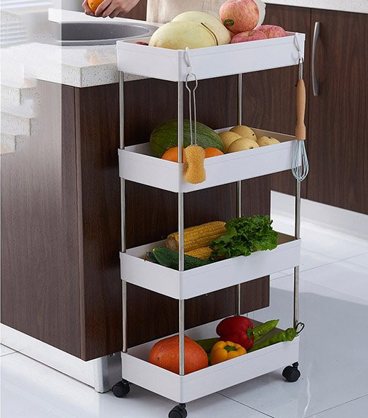 KỆ NHỰA 4 TẦNG CÓ BÁNH XE ĐA NĂNG