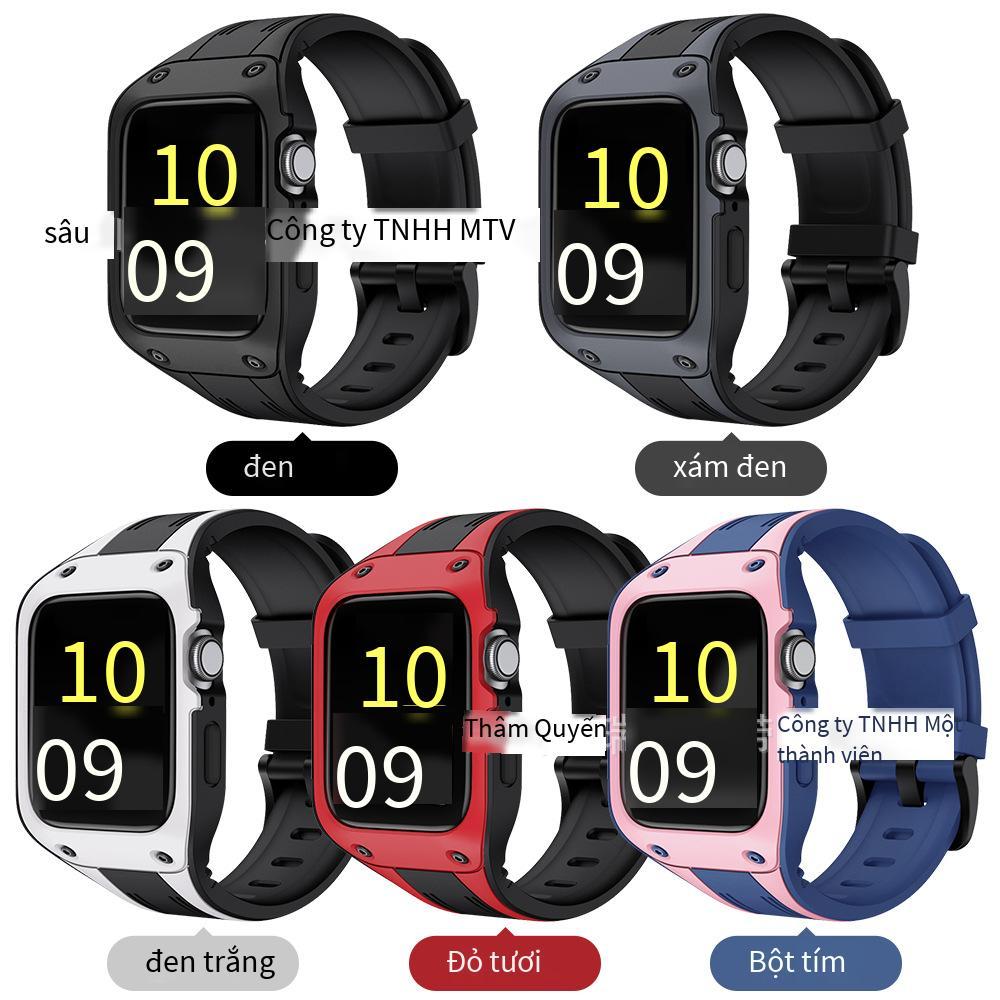 Đảm bảo chất lượng phù hợp với Apple Watch Apple watch 123456 thế hệ silicon tpu tích hợp vỏ bảo vệ hai màu vỏ bảo vệ